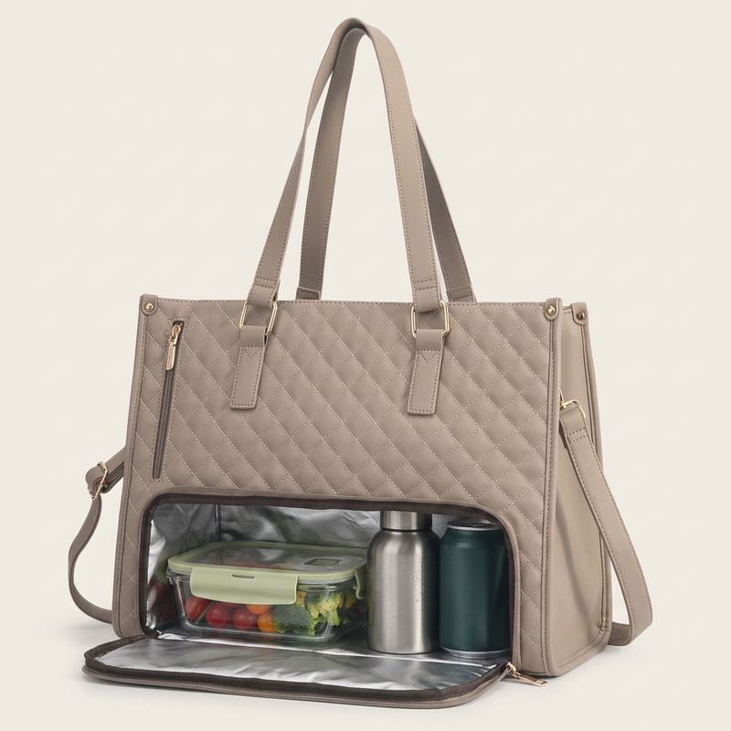 The Atelier Tote insulated compartment