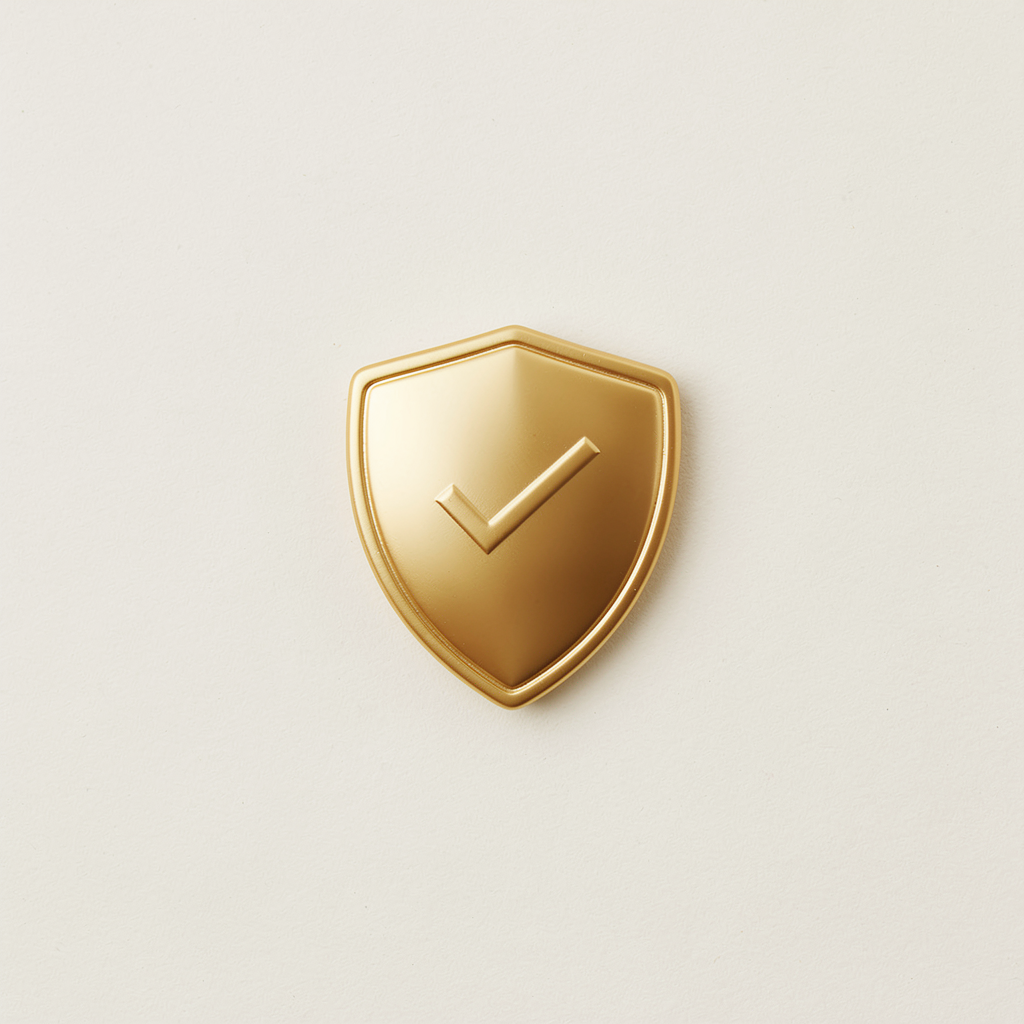 Warranty and Shipping Protection - gold shield icon